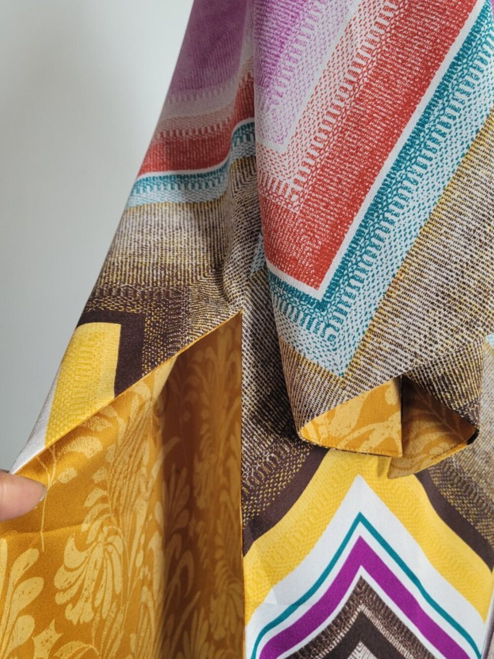 NWOT -CHICO'S Reversible Kimono Boho Shadows 3/4 Sleeves Geometric Jacket - Picture 10 of 15